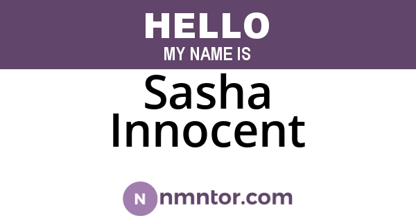 Sasha Innocent