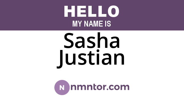 Sasha Justian