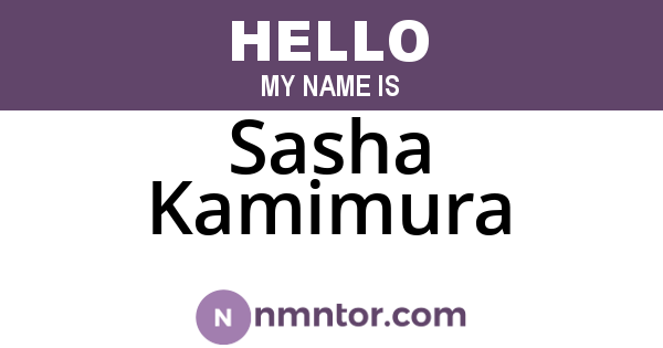 Sasha Kamimura