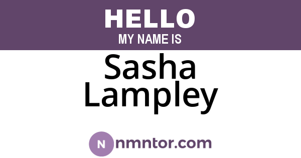 Sasha Lampley