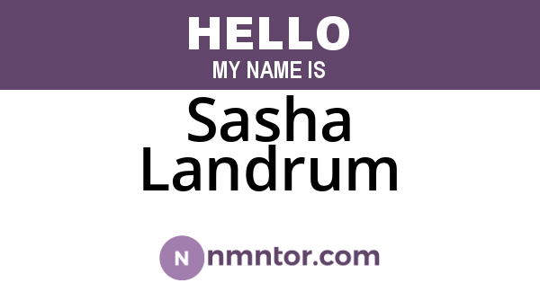 Sasha Landrum