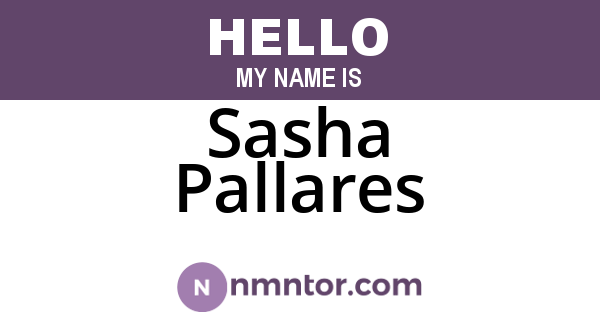 Sasha Pallares