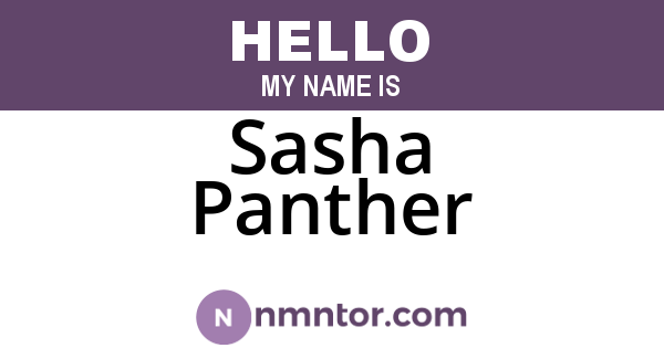 Sasha Panther