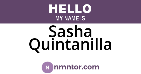 Sasha Quintanilla
