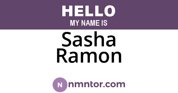 Sasha Ramon