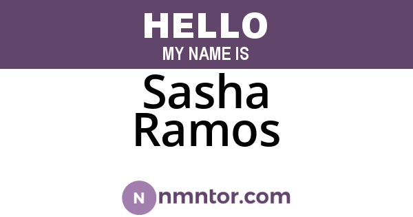 Sasha Ramos