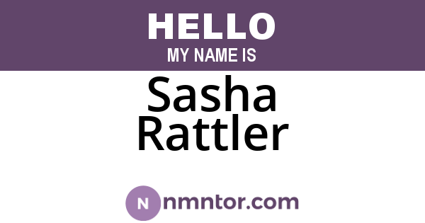 Sasha Rattler