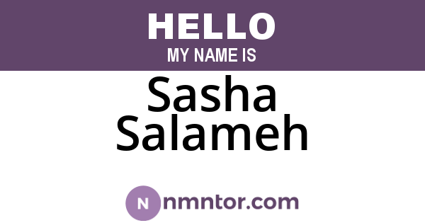 Sasha Salameh