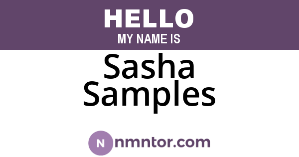 Sasha Samples