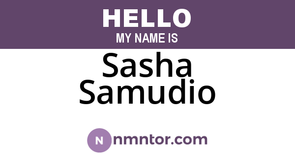 Sasha Samudio