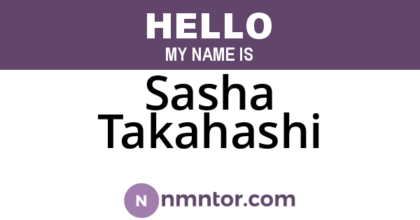 Sasha Takahashi