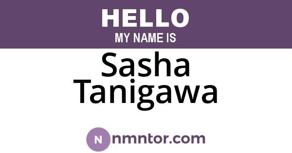 Sasha Tanigawa