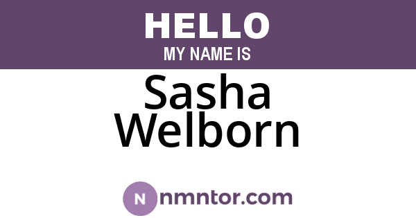 Sasha Welborn