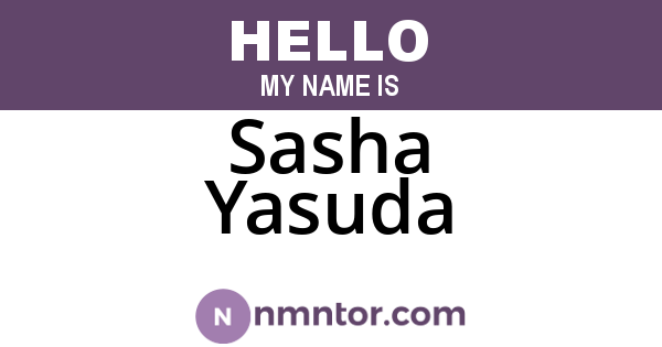 Sasha Yasuda