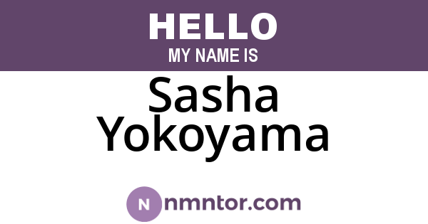 Sasha Yokoyama