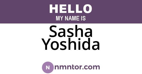 Sasha Yoshida