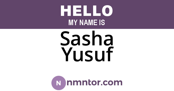 Sasha Yusuf