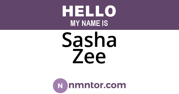 Sasha Zee