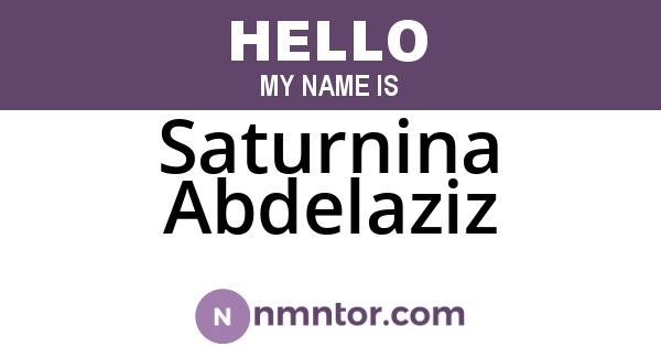 Saturnina Abdelaziz