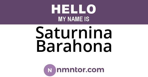 Saturnina Barahona