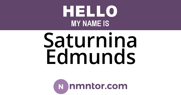 Saturnina Edmunds