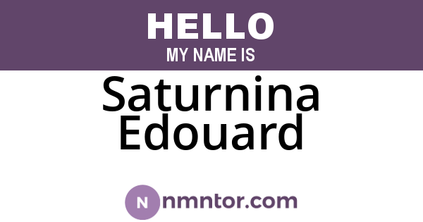 Saturnina Edouard