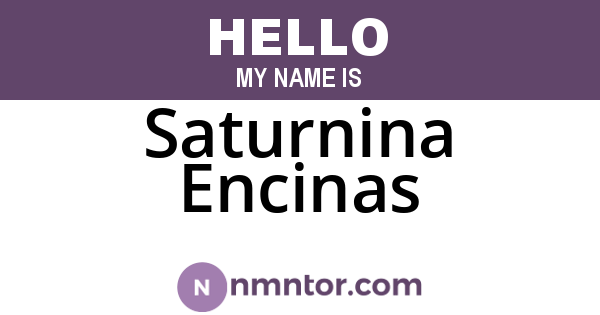 Saturnina Encinas