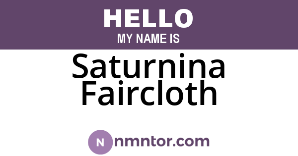 Saturnina Faircloth