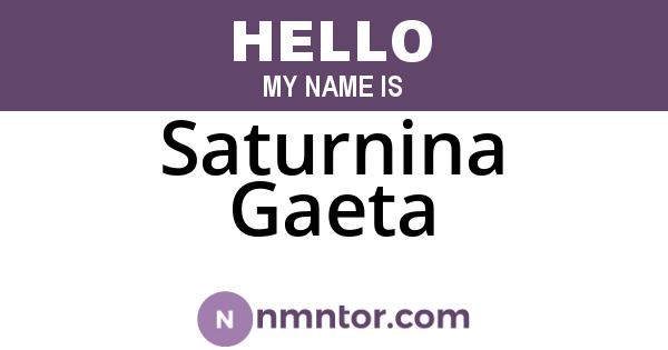 Saturnina Gaeta