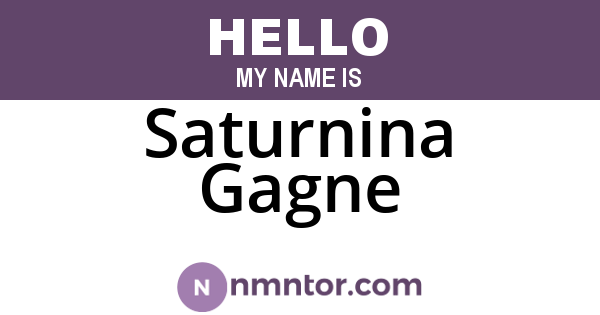 Saturnina Gagne