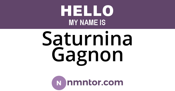 Saturnina Gagnon