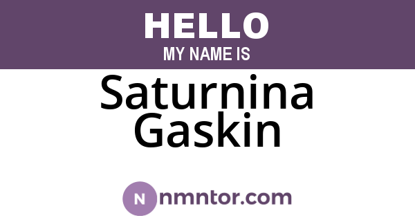 Saturnina Gaskin