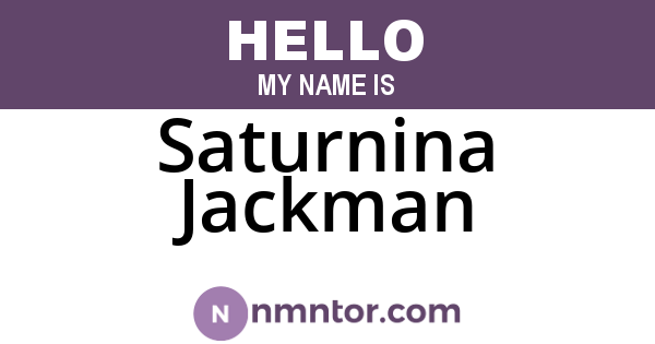 Saturnina Jackman