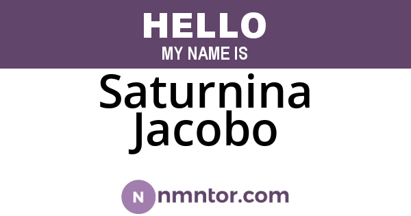 Saturnina Jacobo