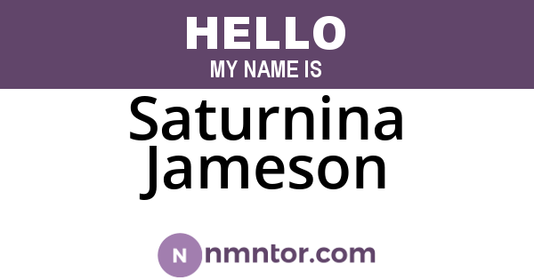 Saturnina Jameson