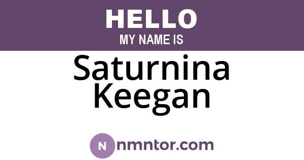 Saturnina Keegan