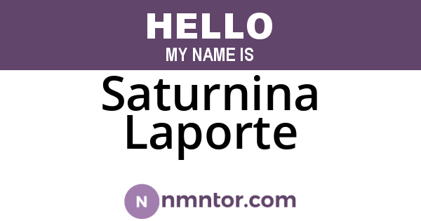 Saturnina Laporte