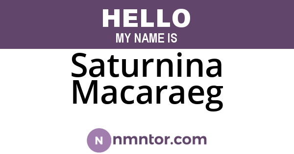Saturnina Macaraeg