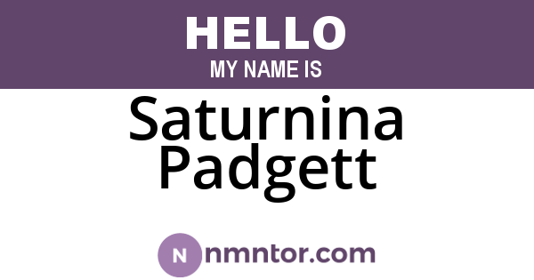 Saturnina Padgett