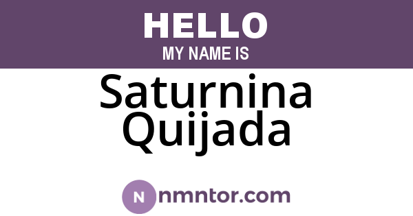 Saturnina Quijada