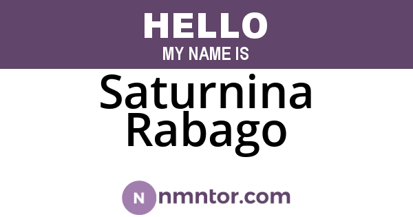 Saturnina Rabago