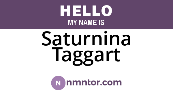Saturnina Taggart