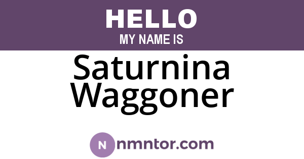 Saturnina Waggoner