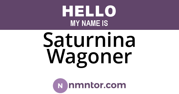 Saturnina Wagoner