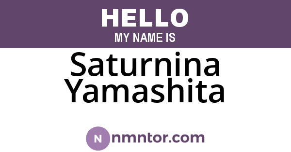 Saturnina Yamashita