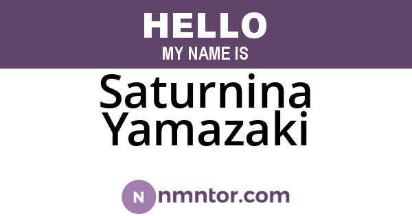 Saturnina Yamazaki