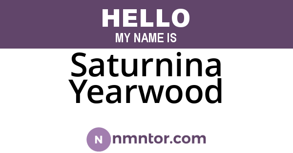 Saturnina Yearwood