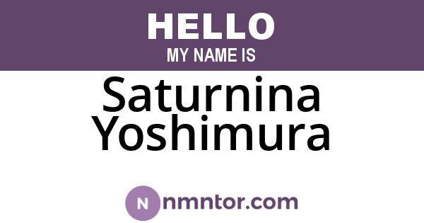 Saturnina Yoshimura
