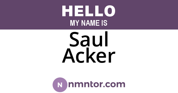 Saul Acker