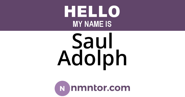 Saul Adolph